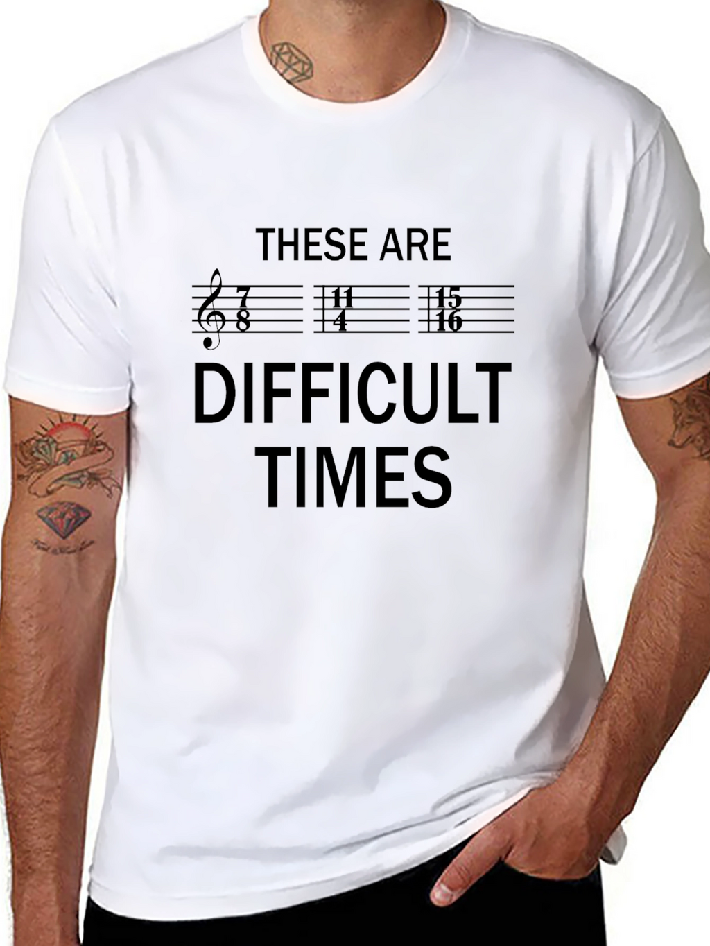 Difficult Times Music Pun Graphic T-Shirt