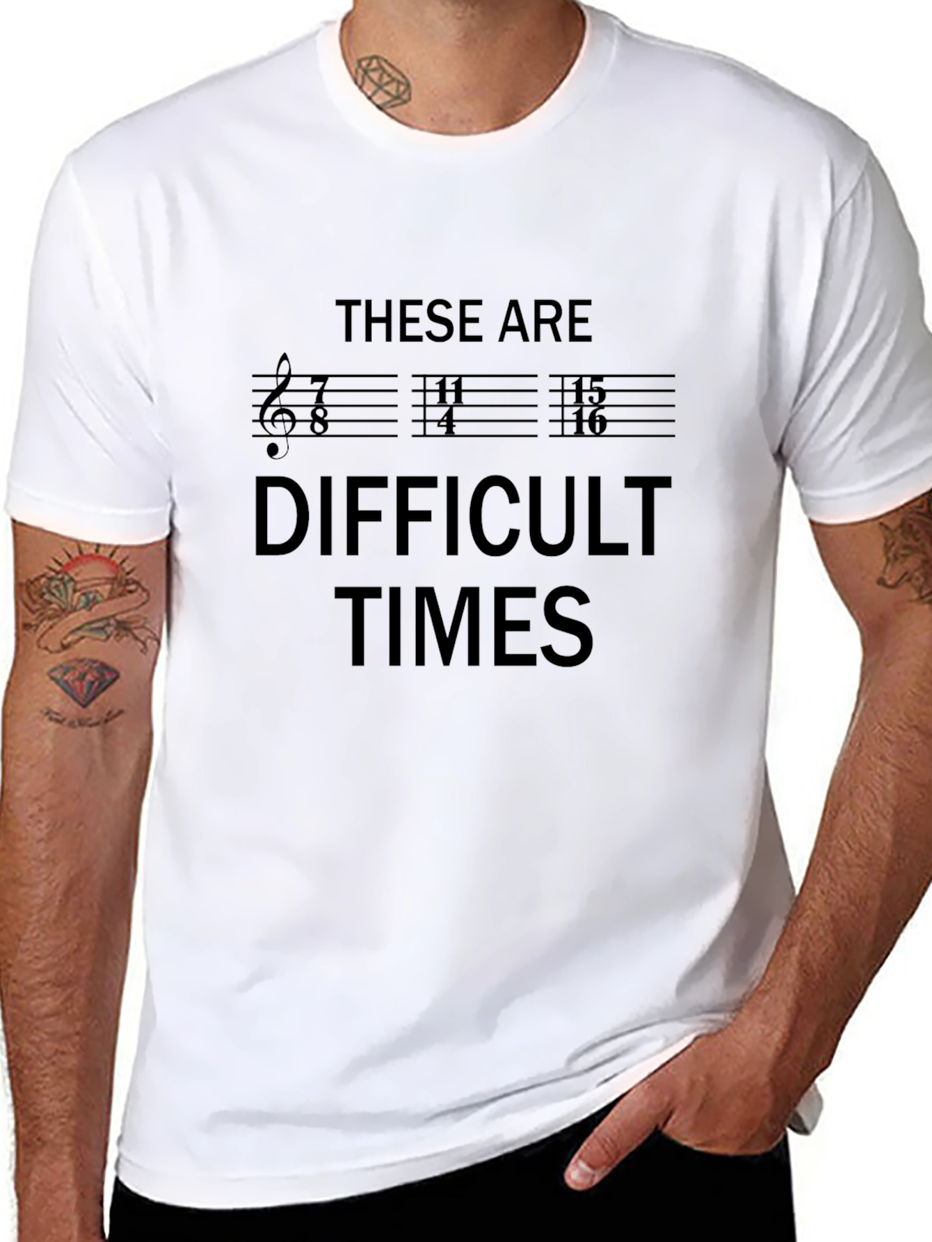 Difficult Times Music Pun Graphic T-Shirt