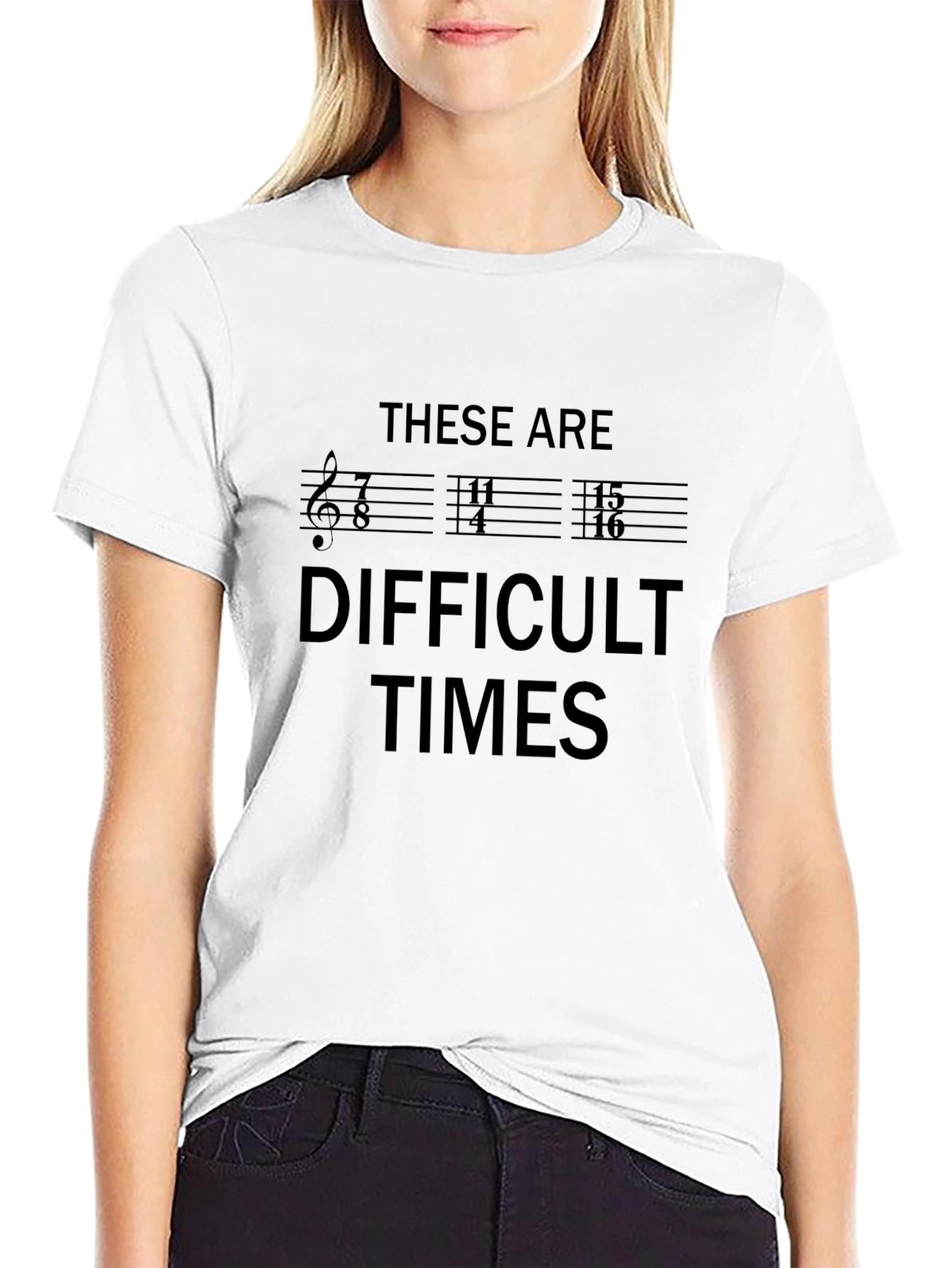 Difficult Times Music Pun Graphic T-Shirt
