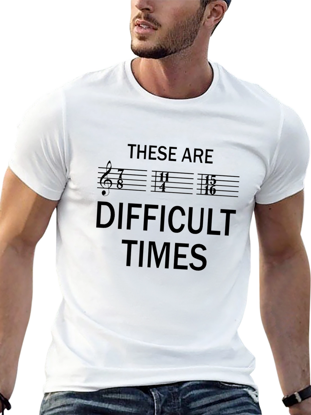 Difficult Times Music Pun Graphic T-Shirt