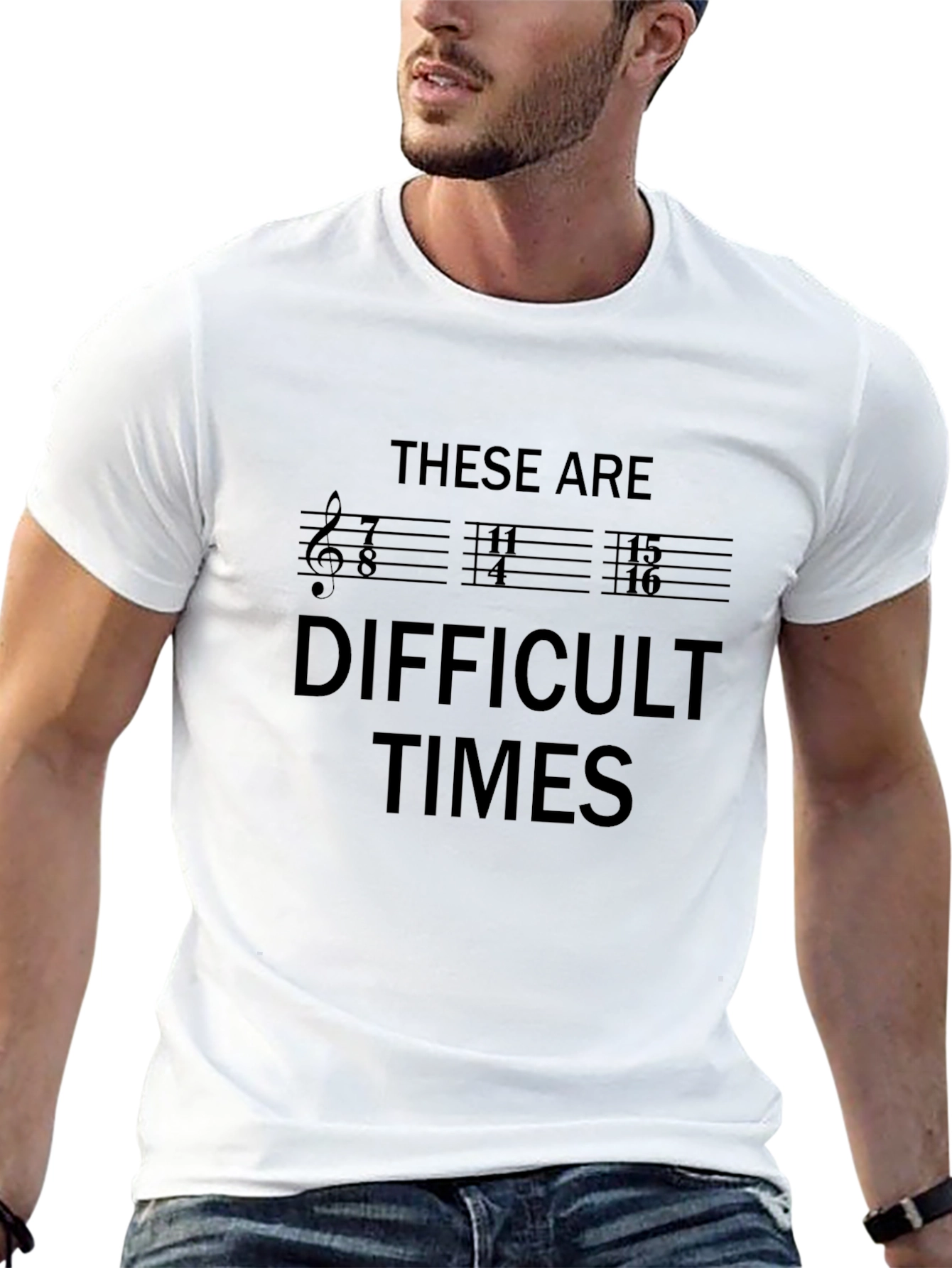 Difficult Times Music Pun Graphic T-Shirt