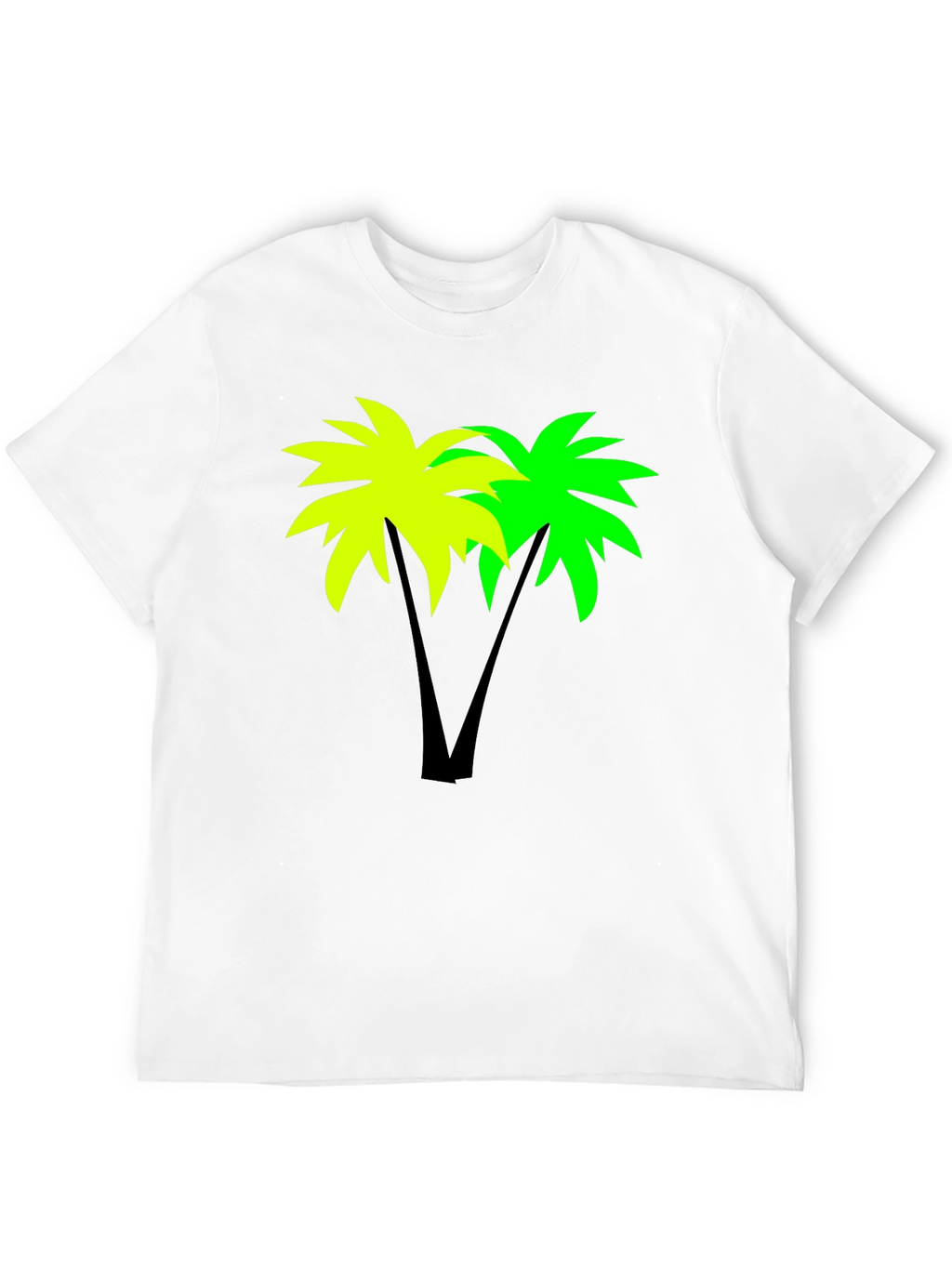 Tropical Palm Tree Graphic Black T-Shirt