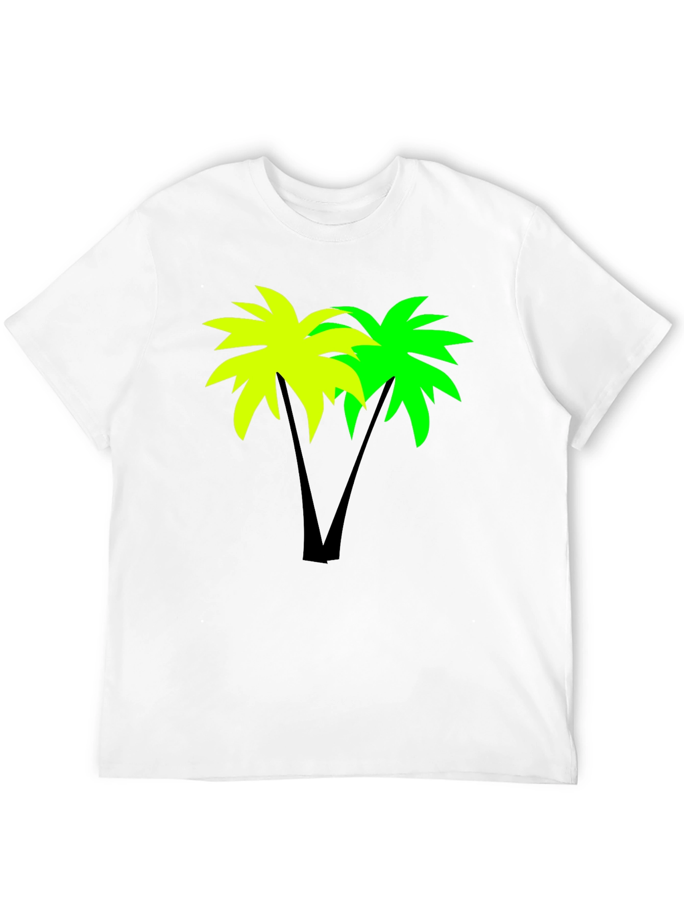 Tropical Palm Tree Graphic Black T-Shirt