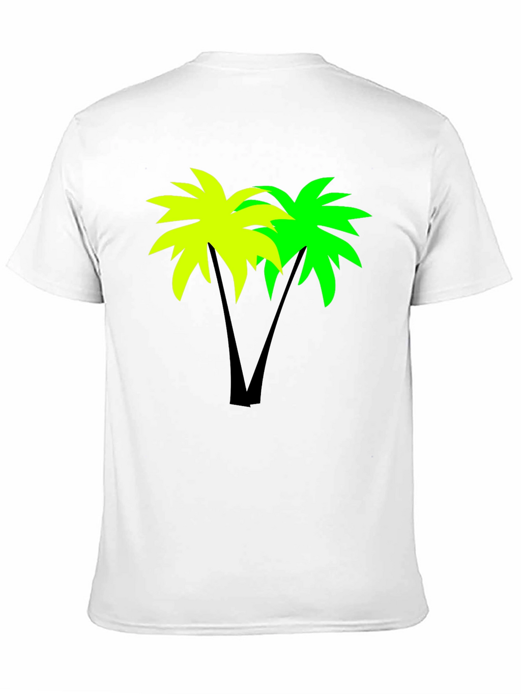 Tropical Palm Tree Graphic Black T-Shirt