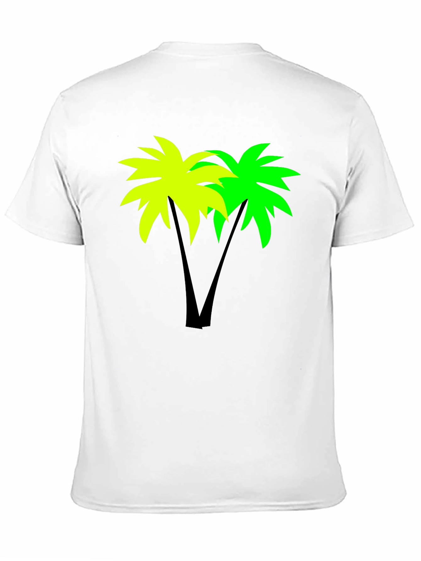 Tropical Palm Tree Graphic Black T-Shirt
