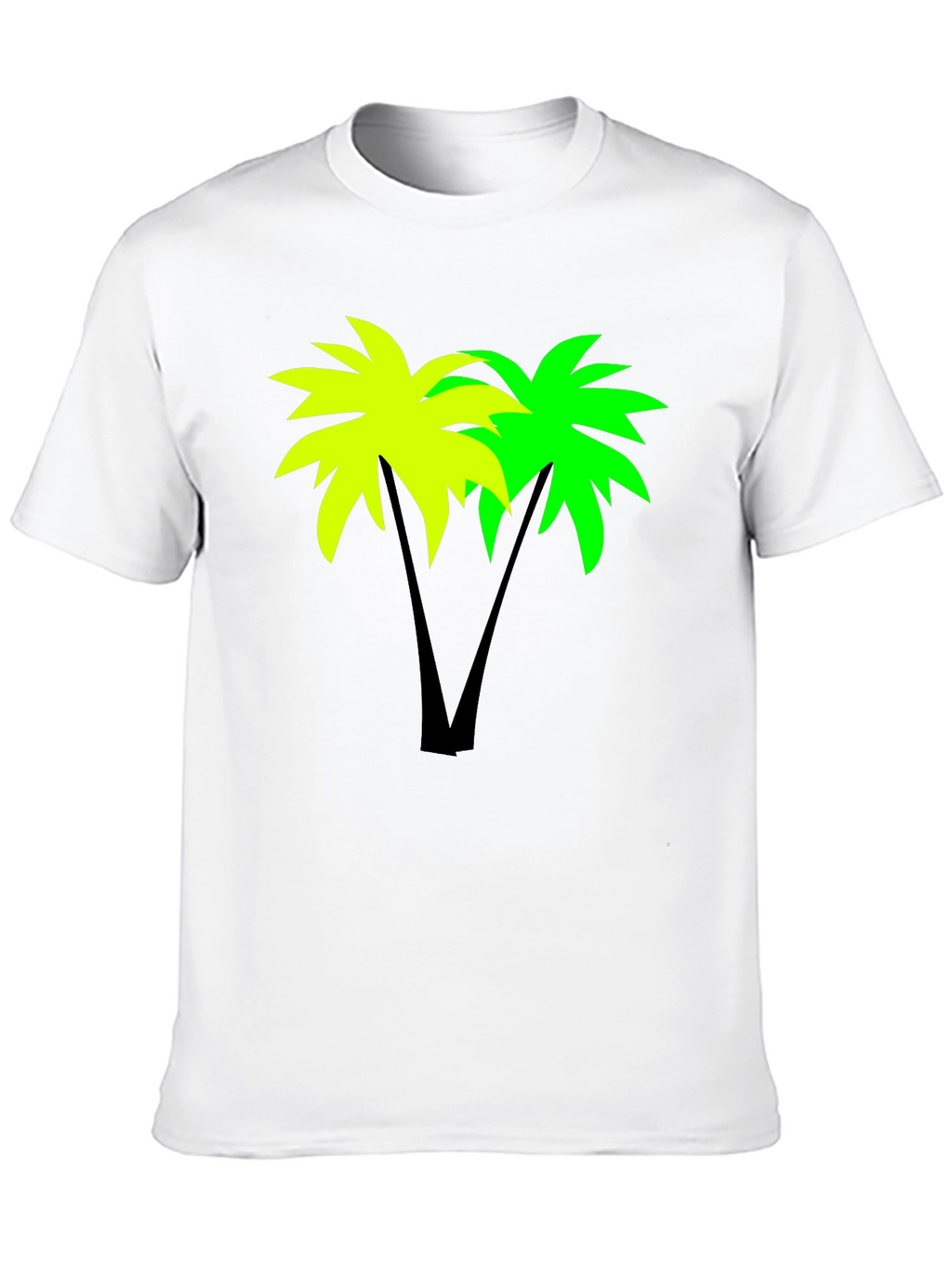Tropical Palm Tree Graphic Black T-Shirt