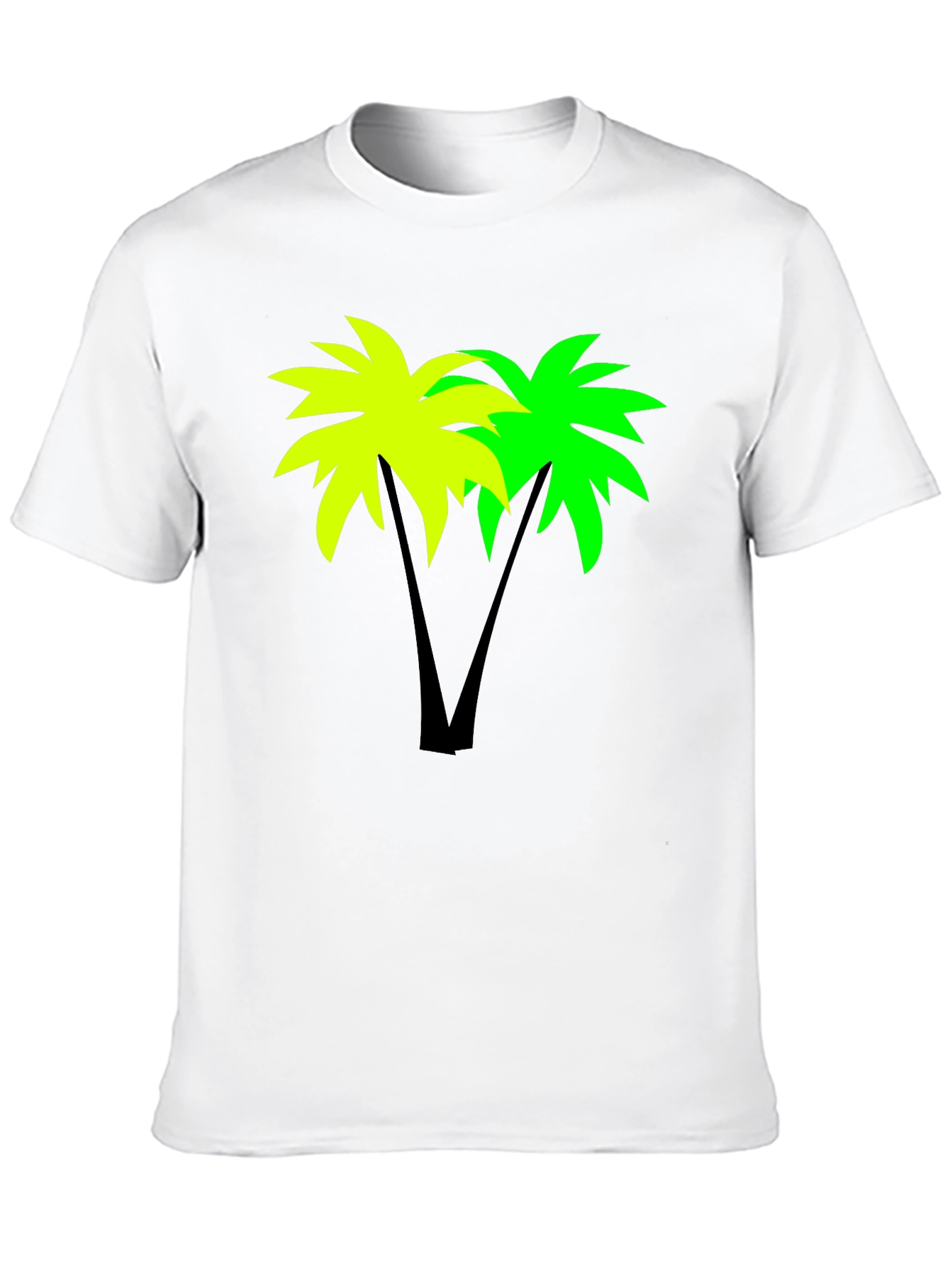 Tropical Palm Tree Graphic Black T-Shirt