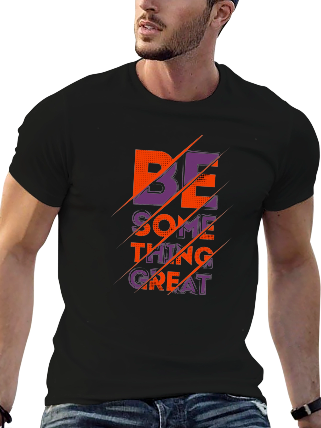 Be Something Great Graphic Tee - Stylish Black T-Shirt