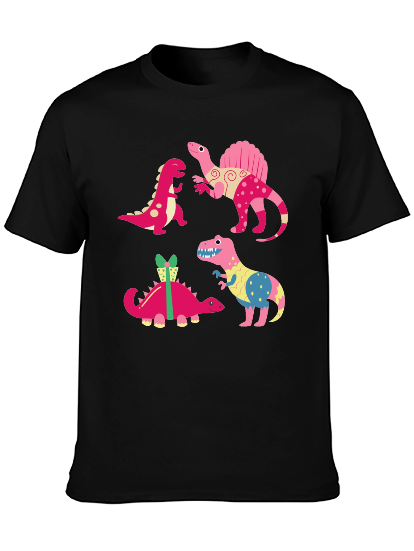 Dinosaur Print Black T-Shirt