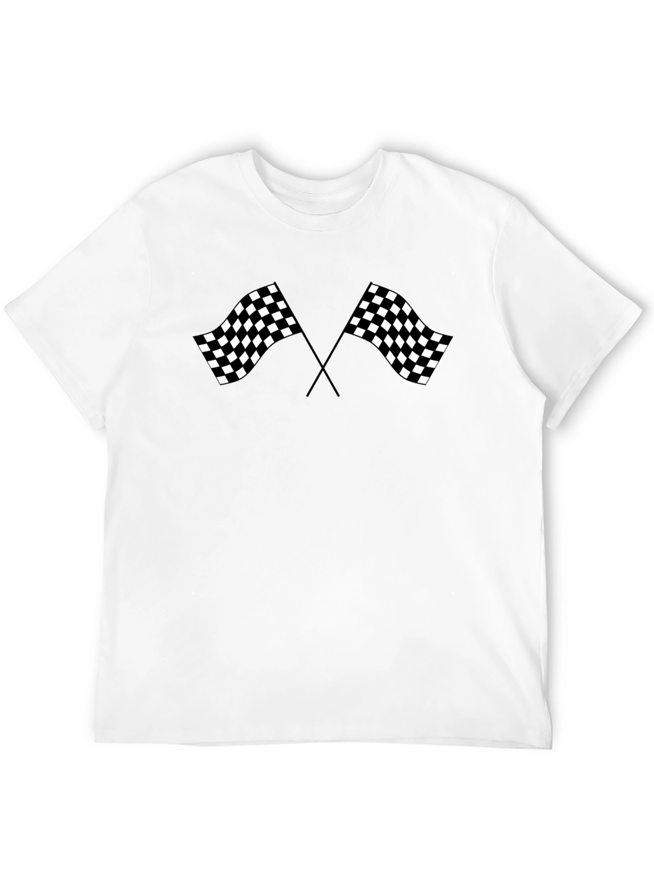 Checkered Flag Graphic Tee - Racing Fan Shirt