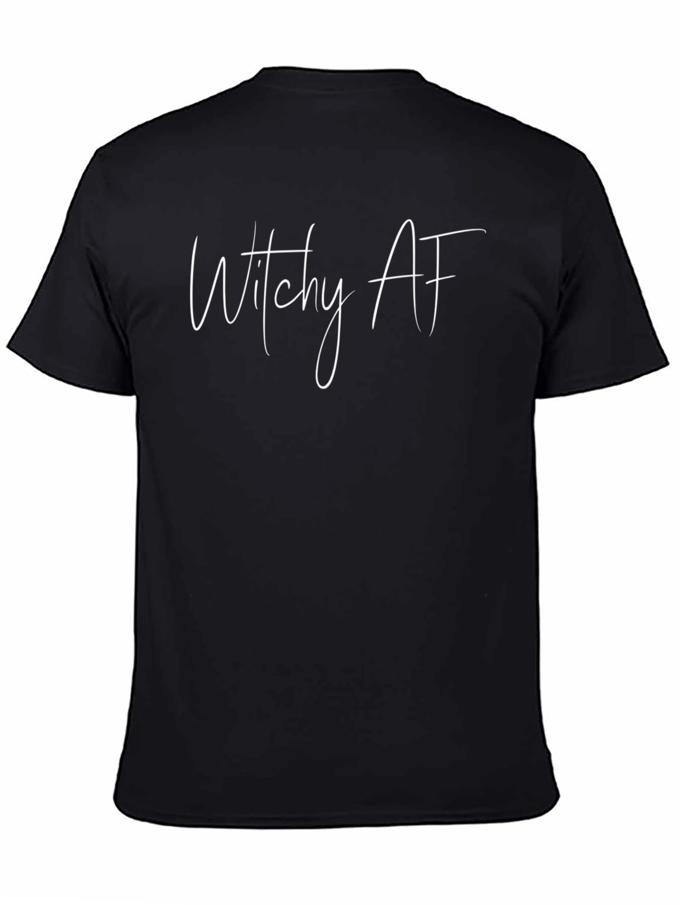 Witchy AF Graphic Tee - Soft Black Cotton Shirt