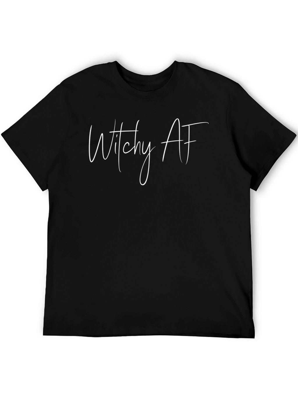 Witchy AF Graphic Tee - Soft Black Cotton Shirt