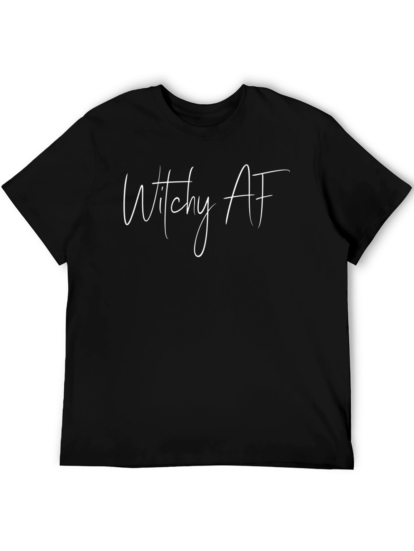 Witchy AF Graphic Tee - Soft Black Cotton Shirt