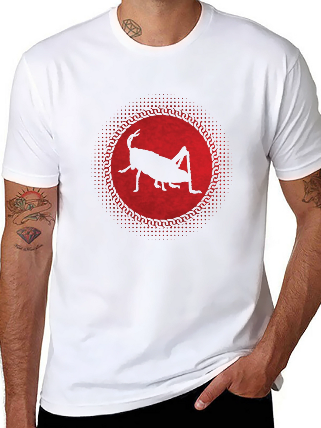 Grasshopper Silhouette Graphic Tee