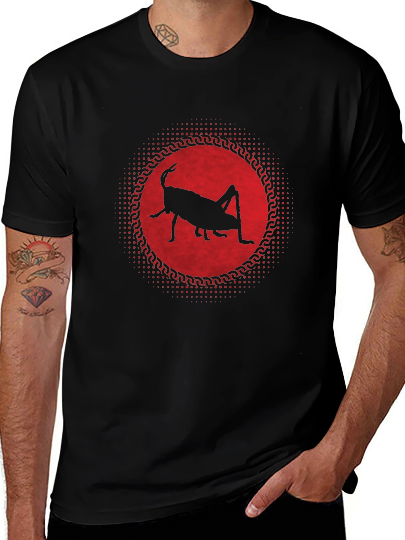 Grasshopper Silhouette Graphic Tee