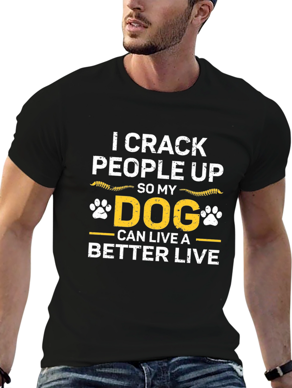 I Crack People Up Dog Graphic T-Shirt