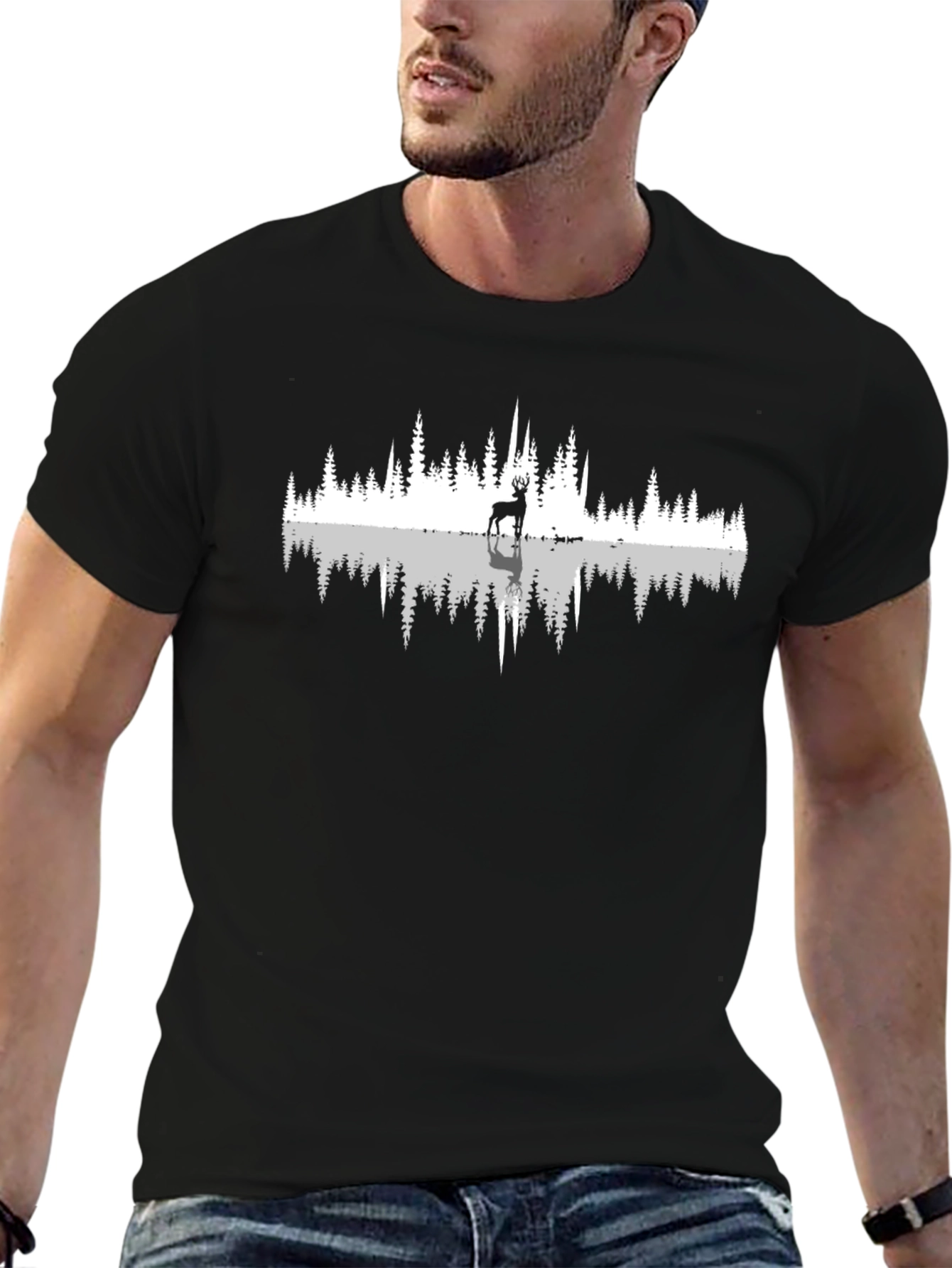 Nature Reflection Graphic Tee - Black