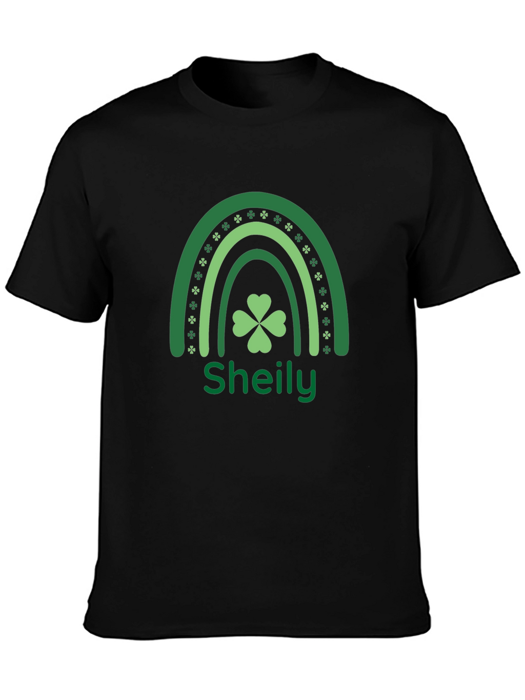 St Patricks Day Rainbow Shamrock Personalized T-Shirt
