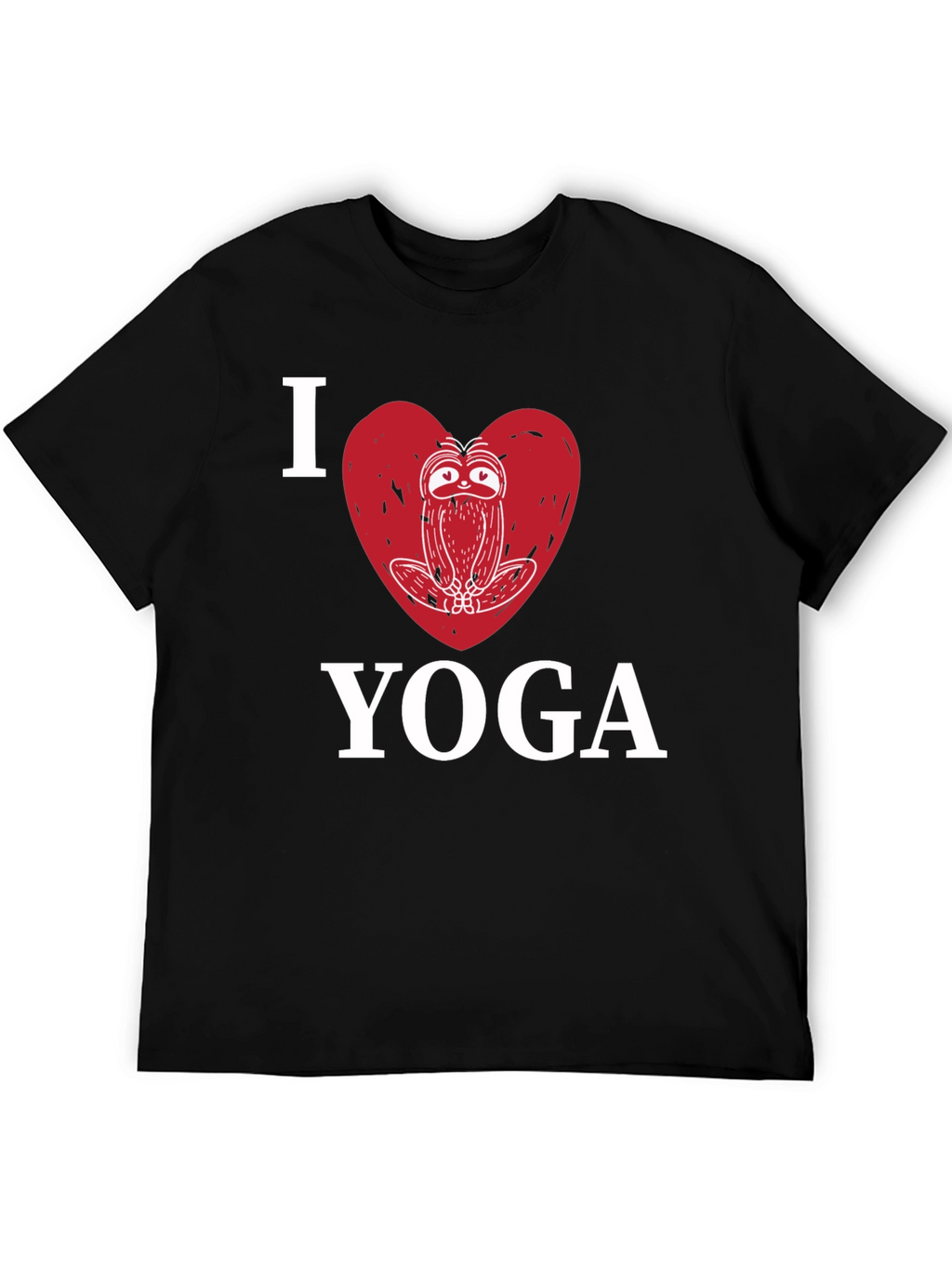 I Heart Yoga Sloth Graphic T-Shirt