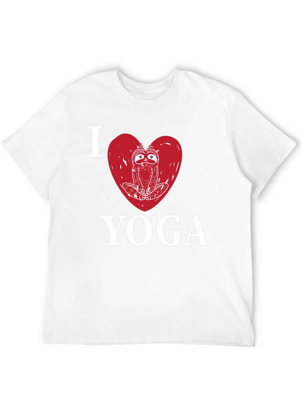 I Heart Yoga Sloth Graphic T-Shirt