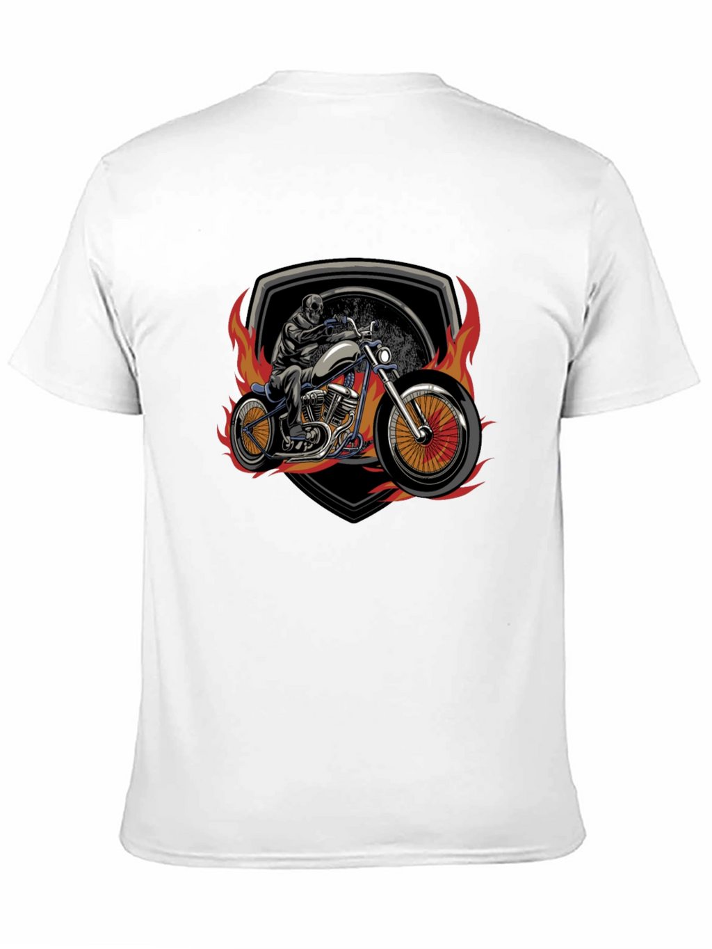 Skull Motorcycle Graphic T-Shirt
