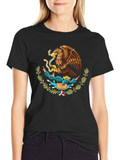 Mexican Eagle Crest Black T-Shirt