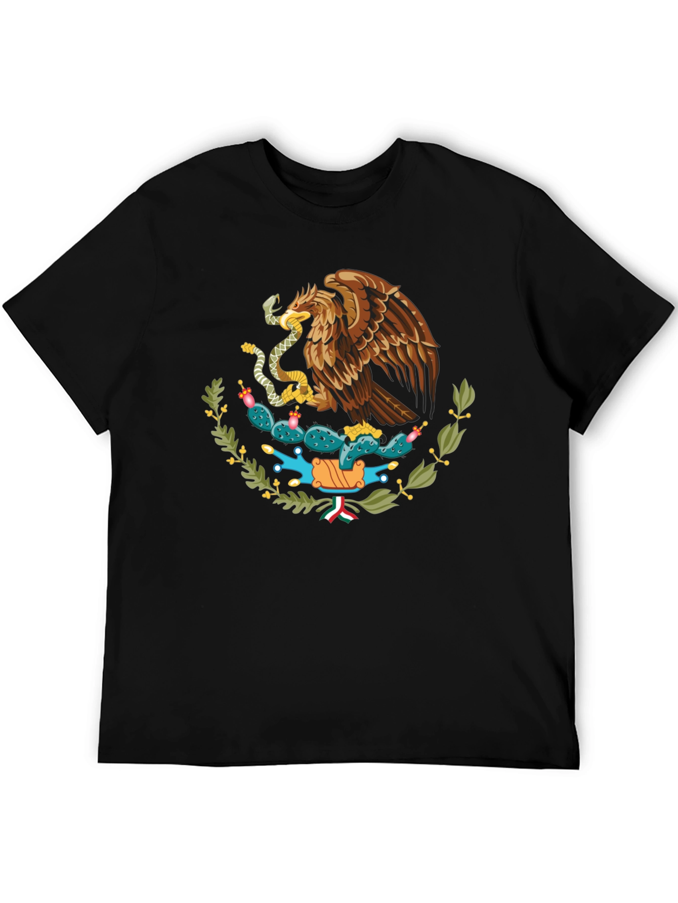 Mexican Eagle Crest Black T-Shirt