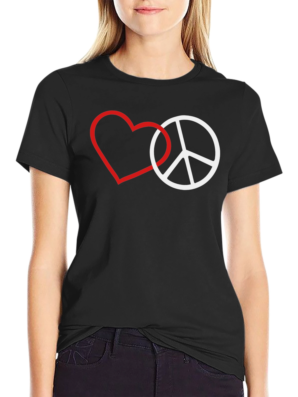 Love & Peace Graphic Tee - Black