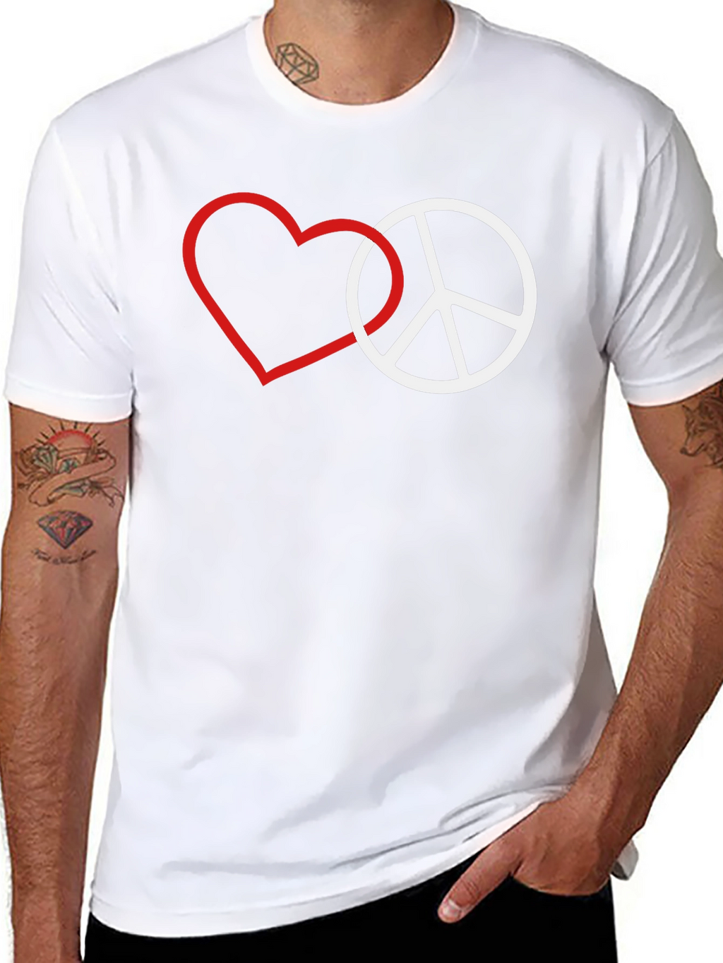 Love & Peace Graphic Tee - Black