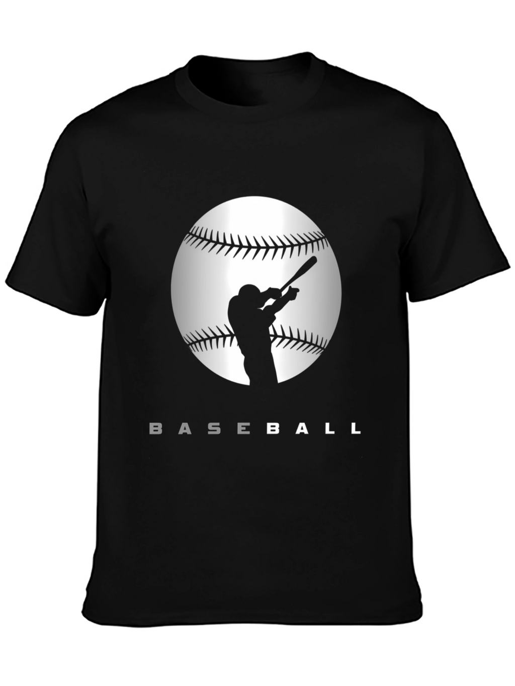 Baseball Silhouette Graphic T-Shirt