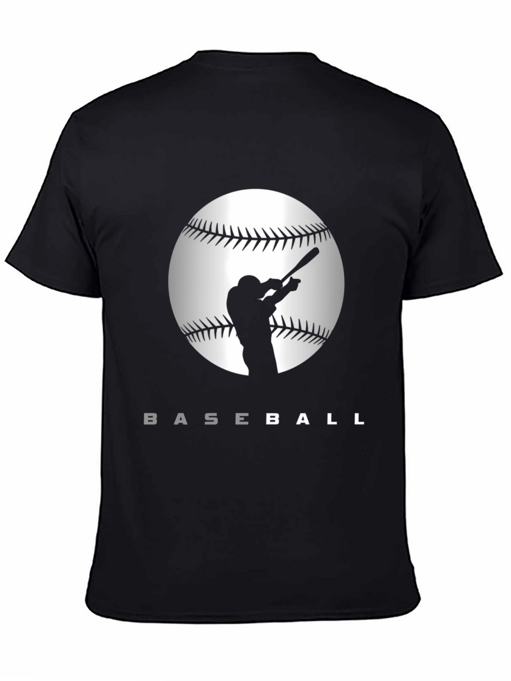 Baseball Silhouette Graphic T-Shirt