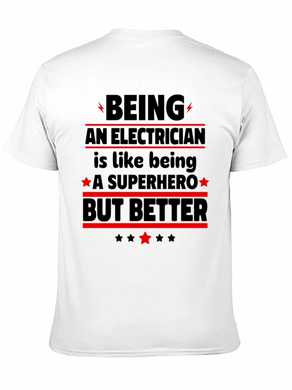 Electrician Superhero Graphic T-Shirt