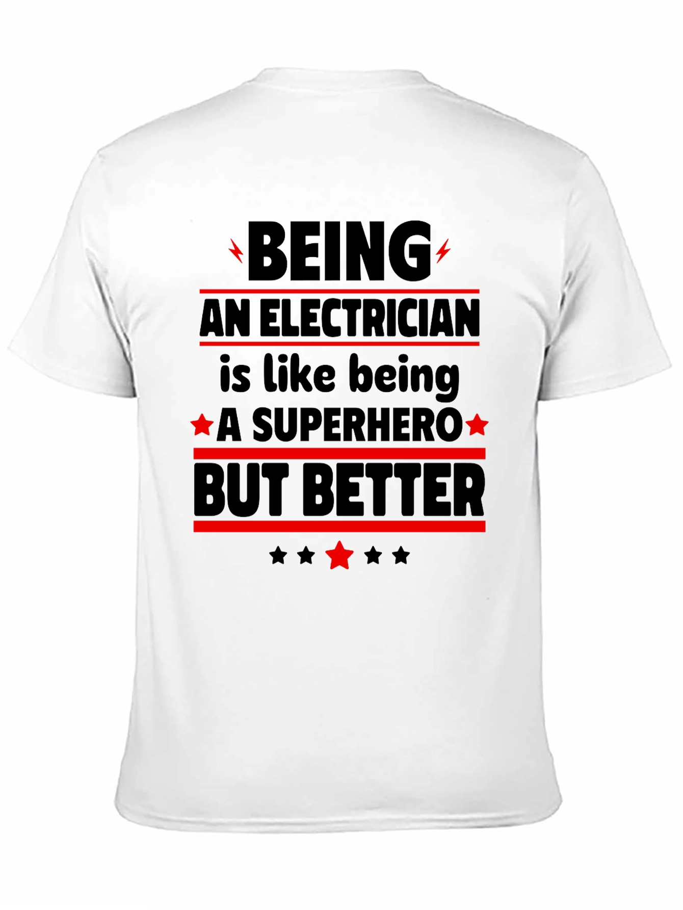 Electrician Superhero Graphic T-Shirt