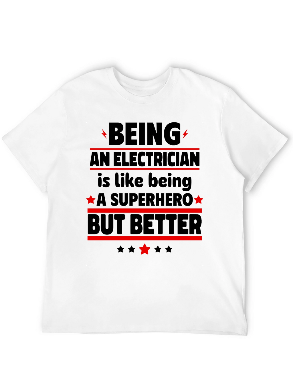 Electrician Superhero Graphic T-Shirt