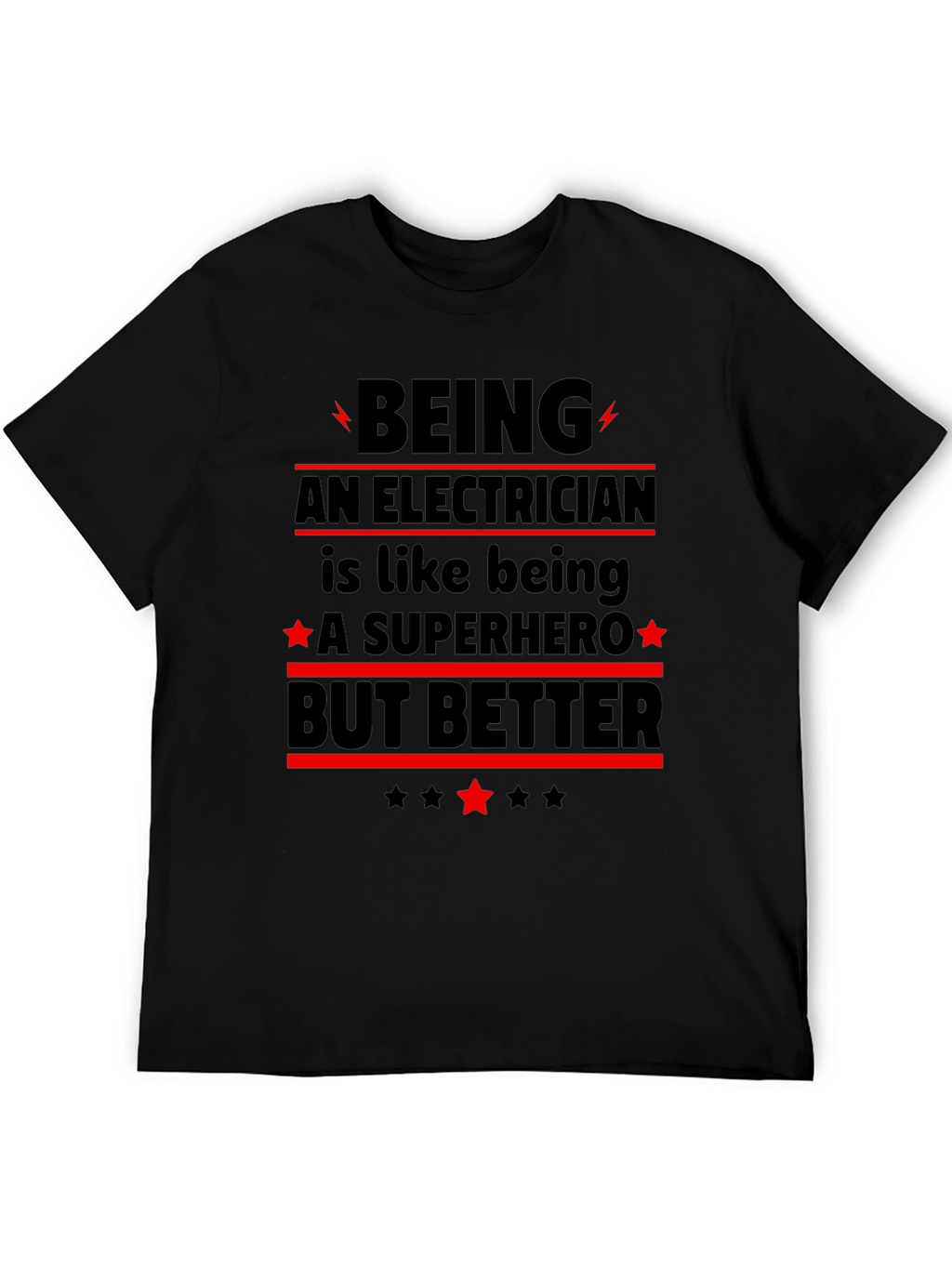 Electrician Superhero Graphic T-Shirt