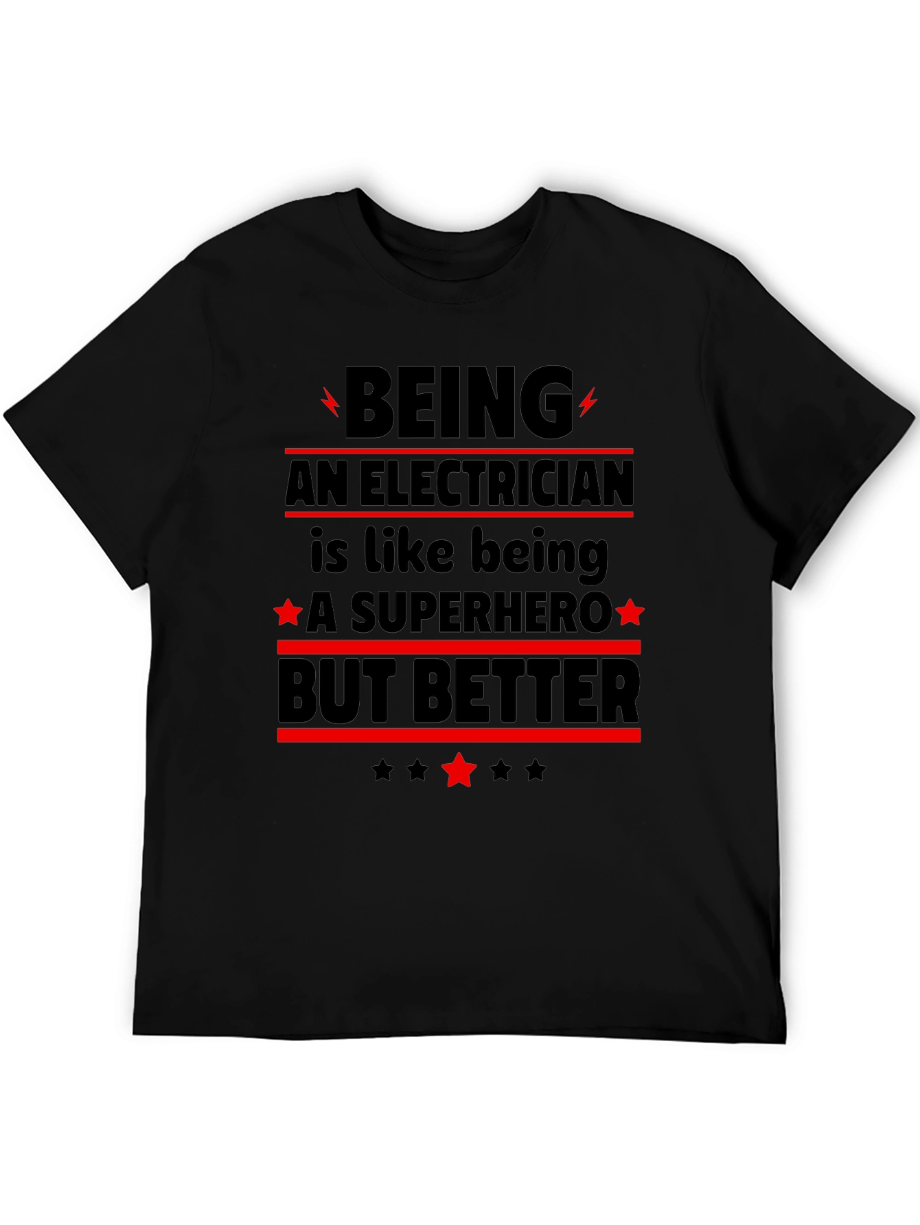 Electrician Superhero Graphic T-Shirt