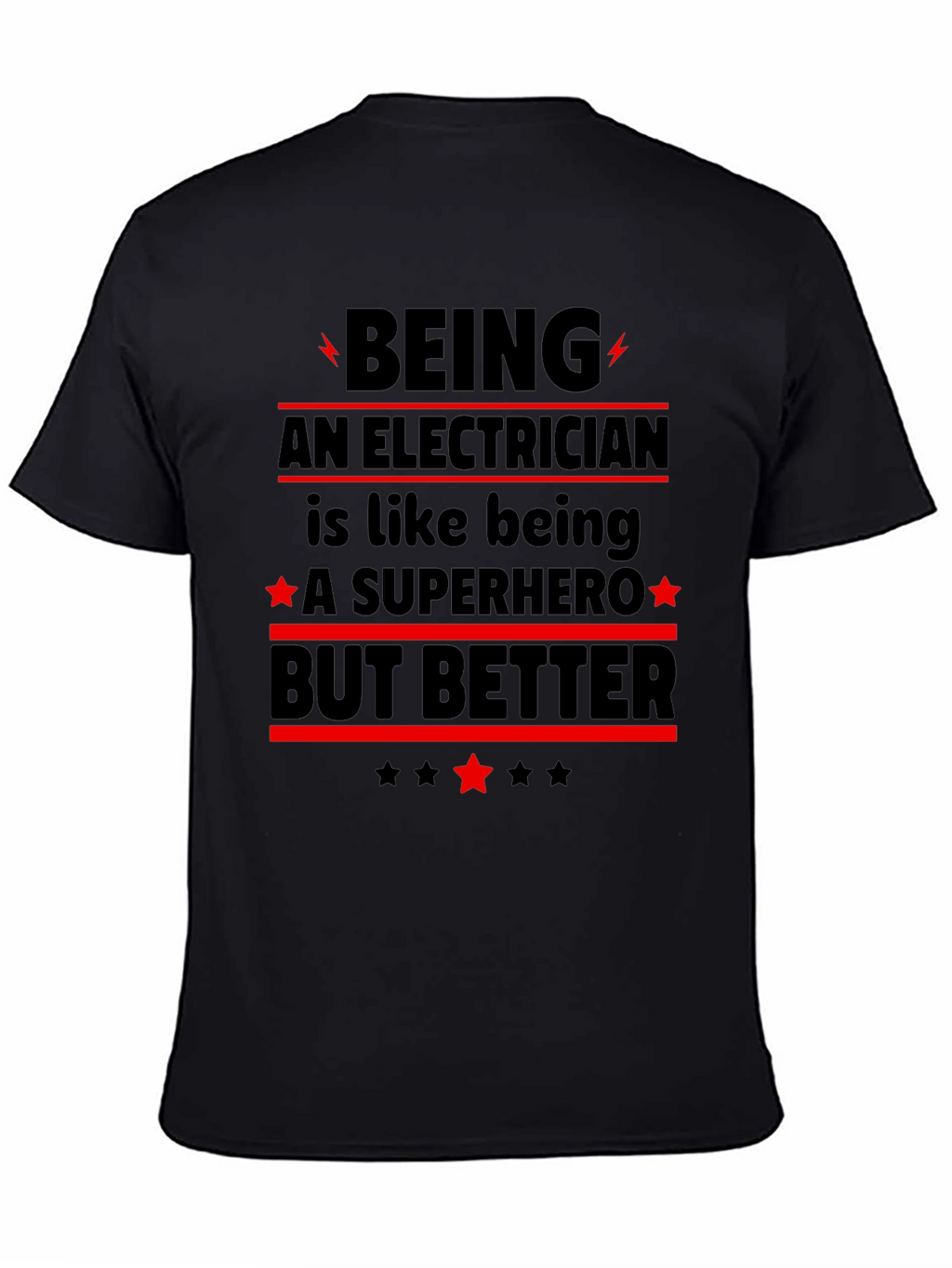 Electrician Superhero Graphic T-Shirt