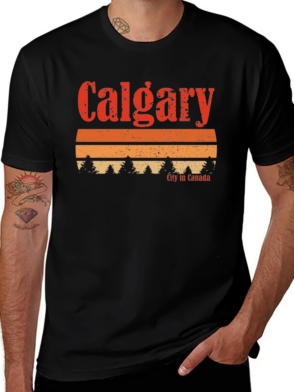 Calgary Canada Retro T-Shirt