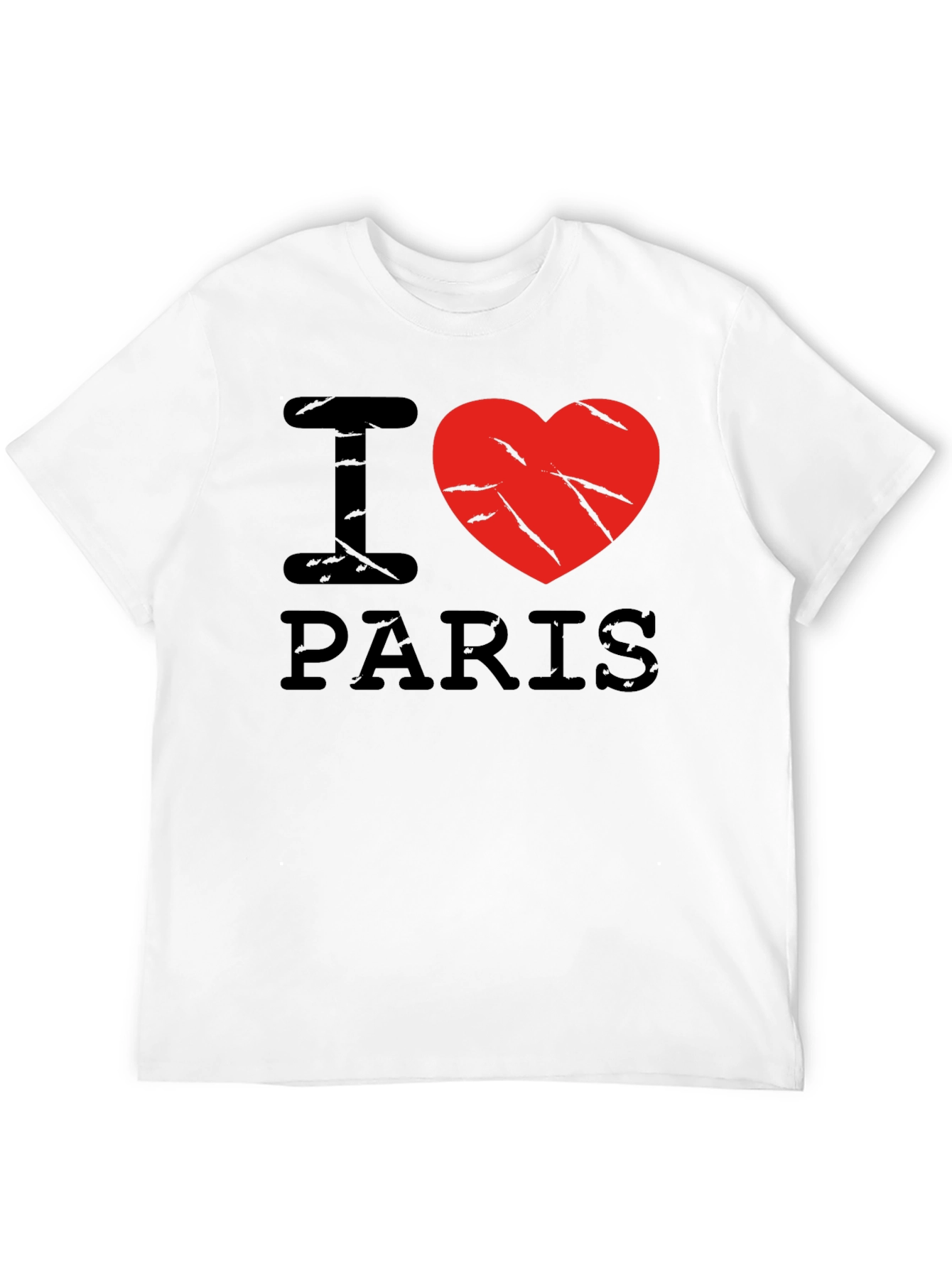 I Love Paris Black Graphic T-Shirt