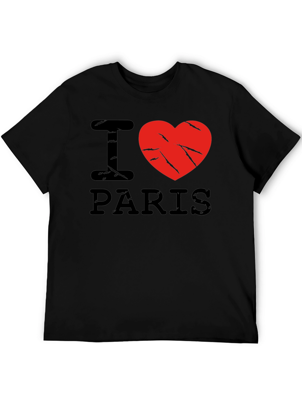 I Love Paris Black Graphic T-Shirt