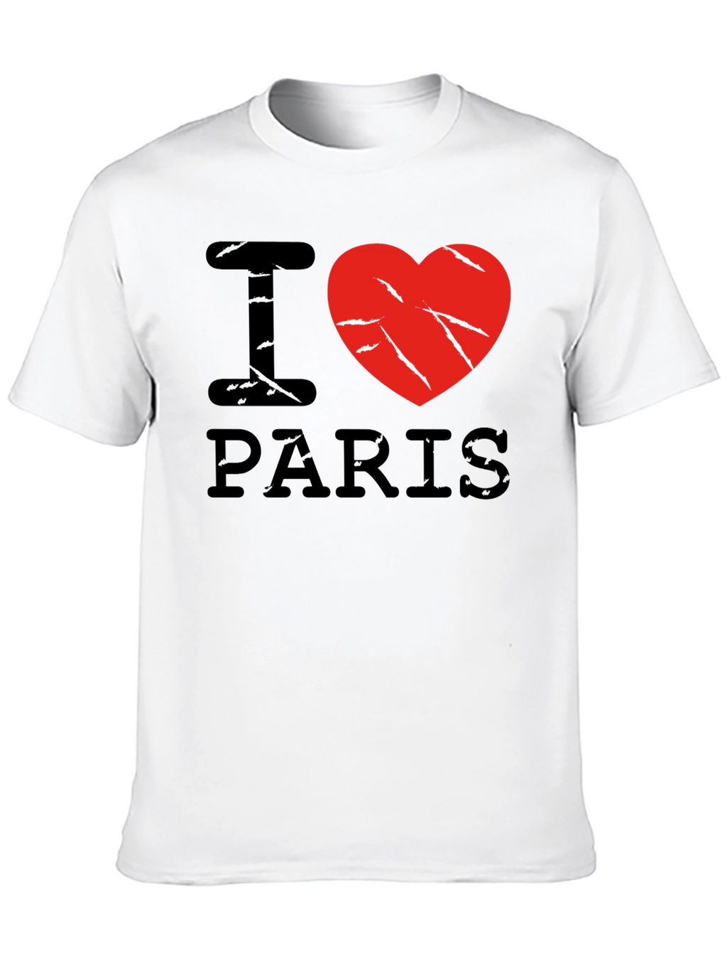 I Love Paris Black Graphic T-Shirt