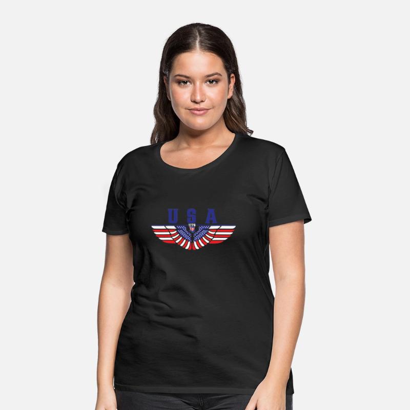 4th of July USA American Flag Eagle Colored Wings.