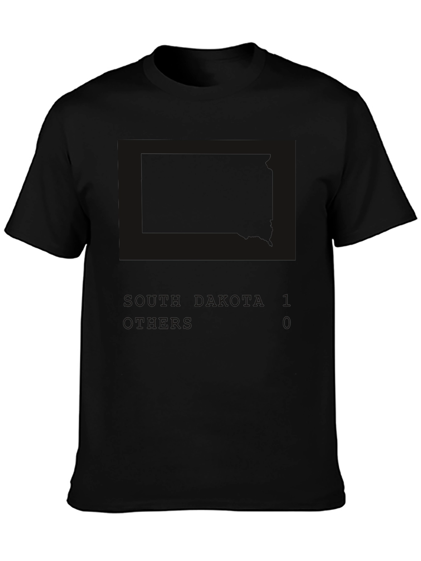 Mens Black Graphic Tee - Dakota State Pride