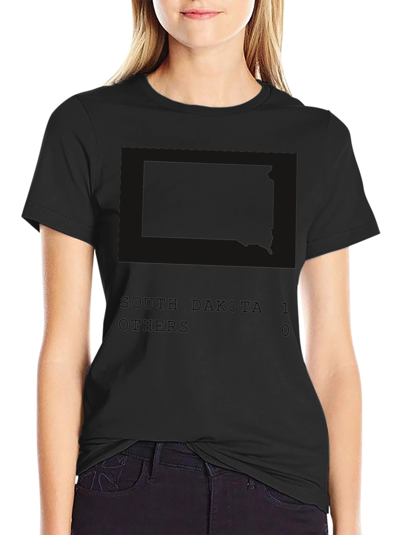 Mens Black Graphic Tee - Dakota State Pride