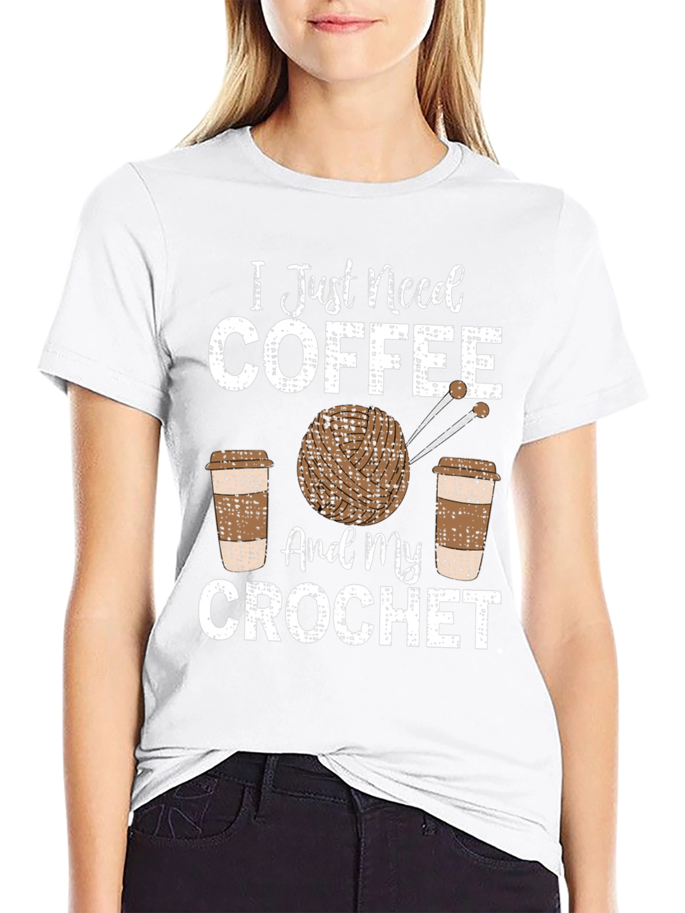 Coffee & Crochet T-Shirt - Hobby Tee