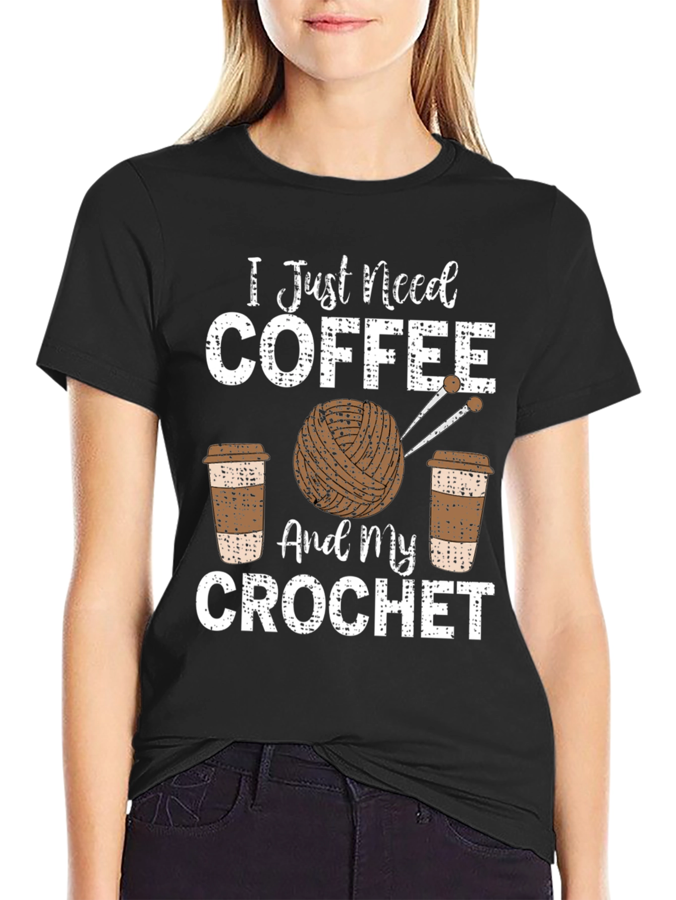 Coffee & Crochet T-Shirt - Hobby Tee