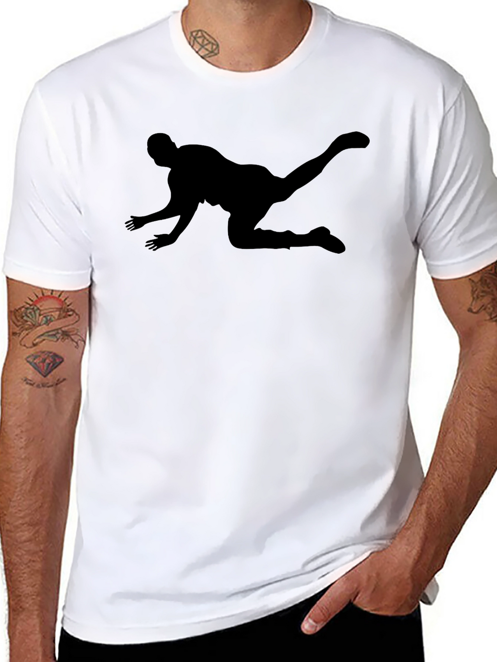 Silhouette Pose Graphic Tee - Classic Black