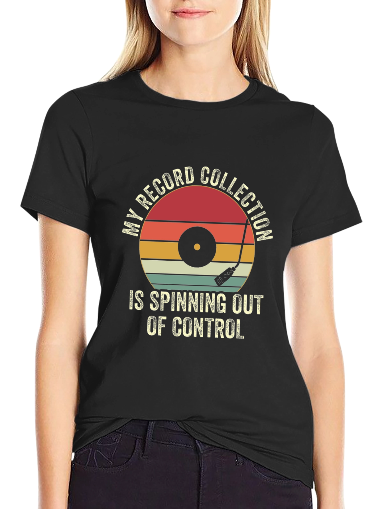 My Record Collection Spinning Tee - Music Lover Shirt