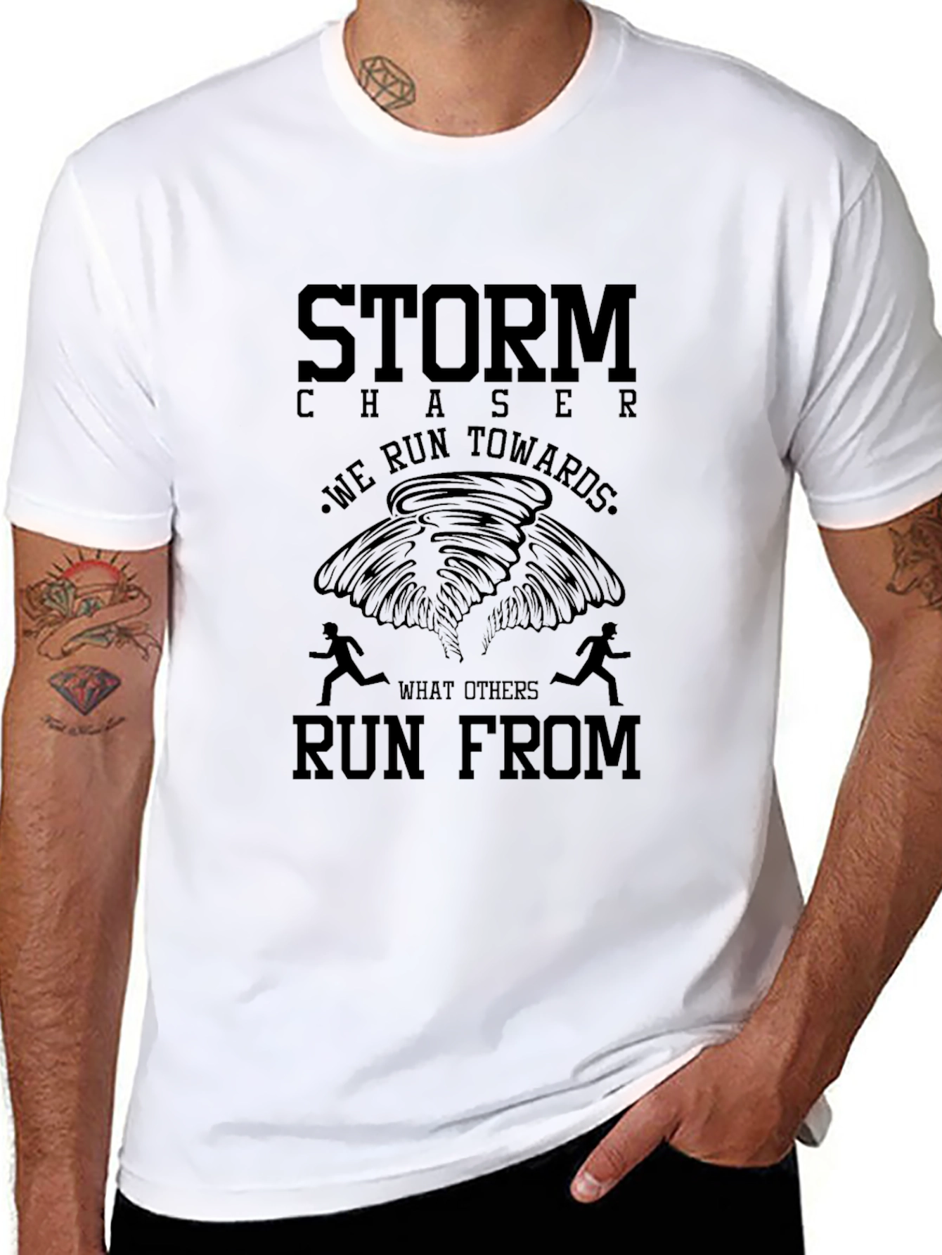 Storm Chaser Graphic Tee - We Run Towards What Others Run From