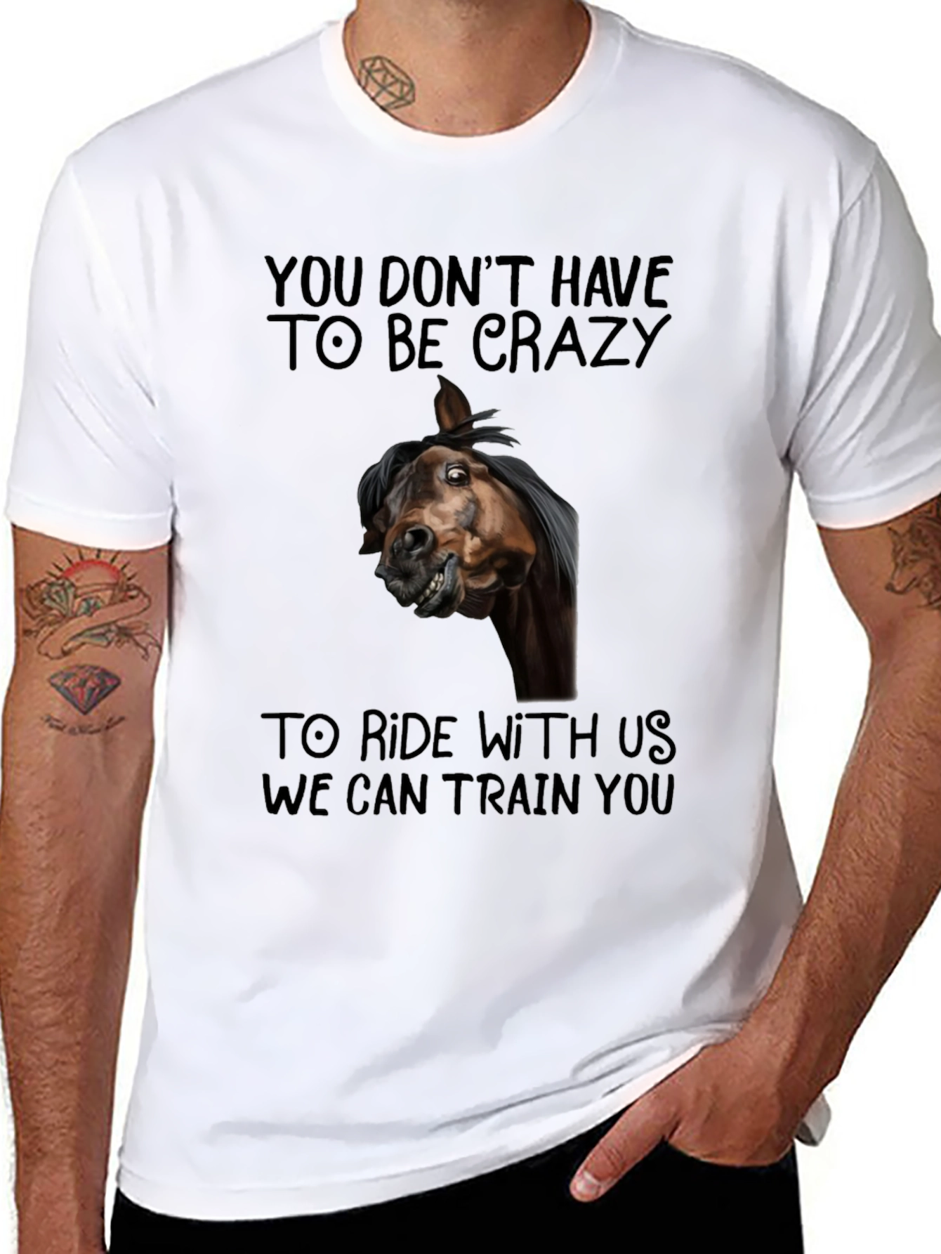 Crazy Horse Graphic Tee - Ride With Us T-Shirt